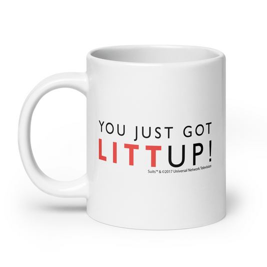 Suits You Just Got Litt Up! White Mug